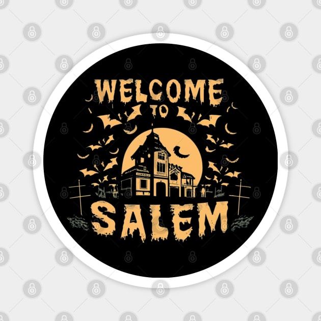 Salem Halloween House Souvenir Magnet by Afternoon Leisure